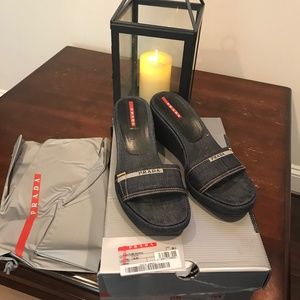 Prada Calzature Donna Wedge Slides